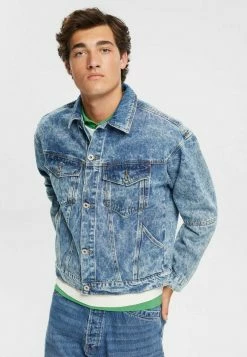 Edc By Esprit Denim Jacket - Blue Medium Washed
