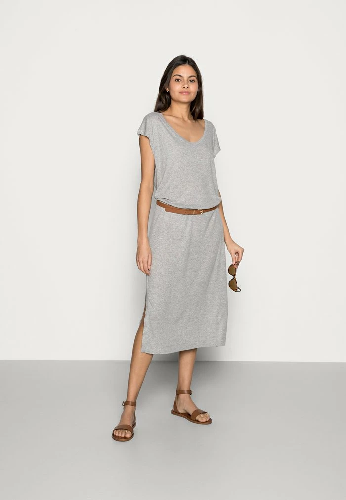 Edc By Esprit DRESS - Jersey Dress - Light Grey 2 Edc By Esprit DRESS - Jersey Dress - Light Grey - Image 2
