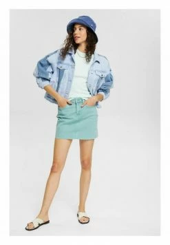 Edc By Esprit Denim Skirt - Aqua Green -edc by Esprit Shop a9c20325109d4e218f3952fa04375fd1