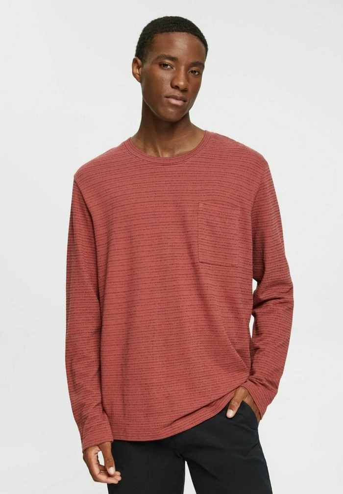 Edc By Esprit Long Sleeved Top - Terracotta 1 Edc By Esprit Long Sleeved Top - Terracotta
