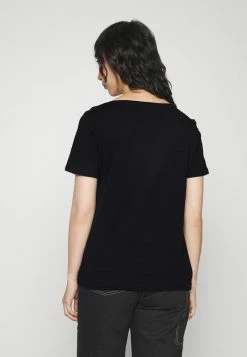 Edc By Esprit SLUB V NECK - Basic T-shirt - Black -edc by Esprit Shop acbeccdf0f3c446b911f16a26f4a66bd