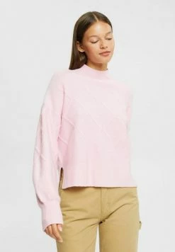 Edc By Esprit MIT ARGYLE-MUSTER - Jumper - Light Pink