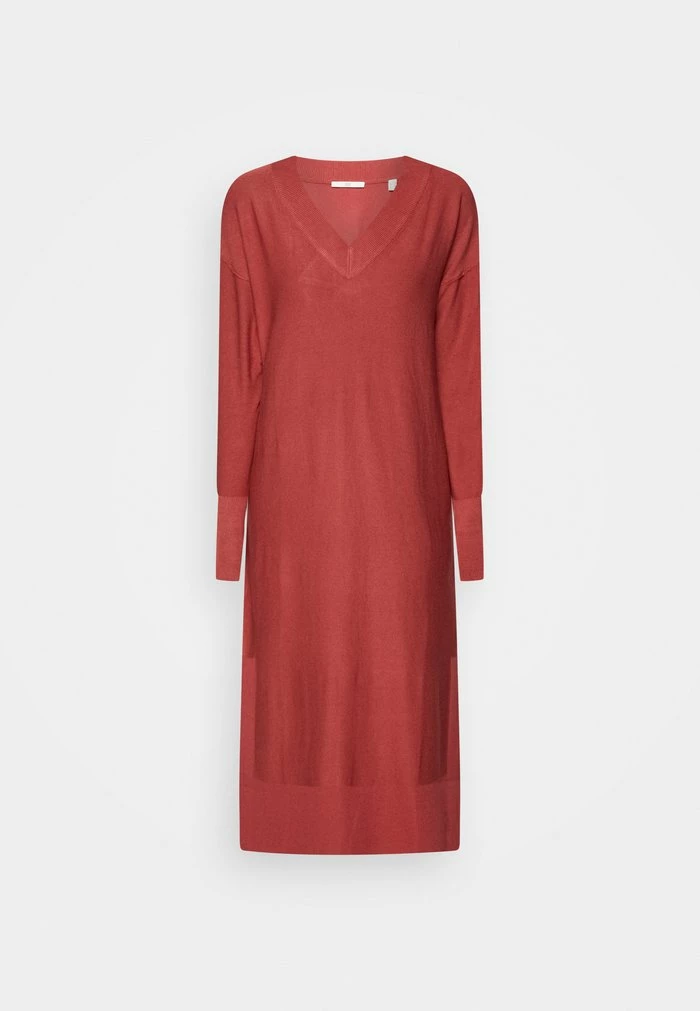 Edc By Esprit VNECK DRESS - Jumper Dress - Terracotta 5 Edc By Esprit VNECK DRESS - Jumper Dress - Terracotta - Image 5