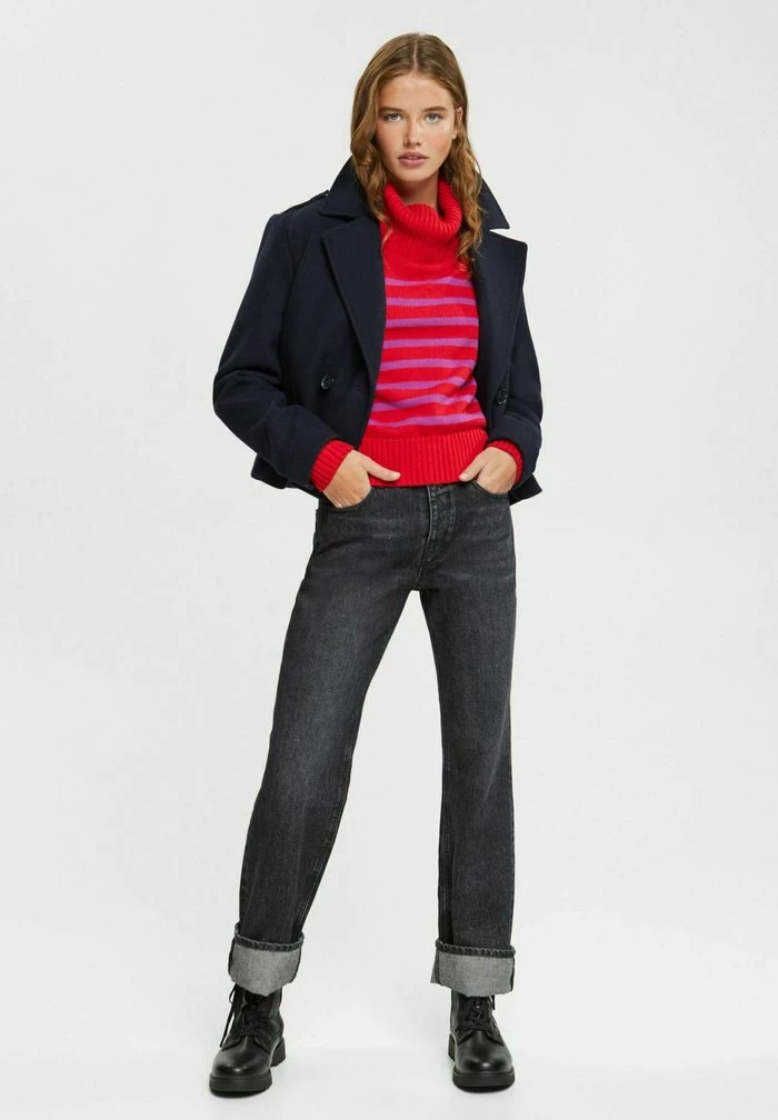 Edc By Esprit MIT STREIFEN - Jumper - Dark Red 2 Edc By Esprit MIT STREIFEN - Jumper - Dark Red - Image 2