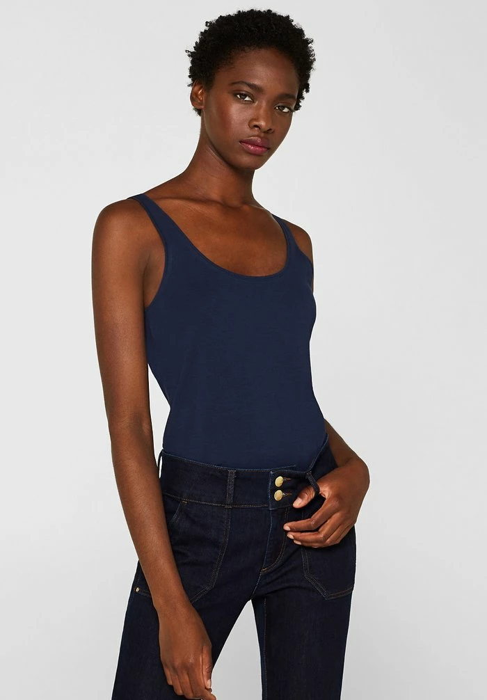 EDC BY ESPRIT HAST DU AM BESTEN GLEICH IN MEHREREN FARBEN: TANK- - Top - Navy 1 EDC BY ESPRIT HAST DU AM BESTEN GLEICH IN MEHREREN FARBEN: TANK- - Top - Navy