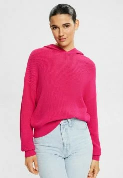 Edc By Esprit SOFT TOUCH HOODED - Jumper - Pink Fuchsia