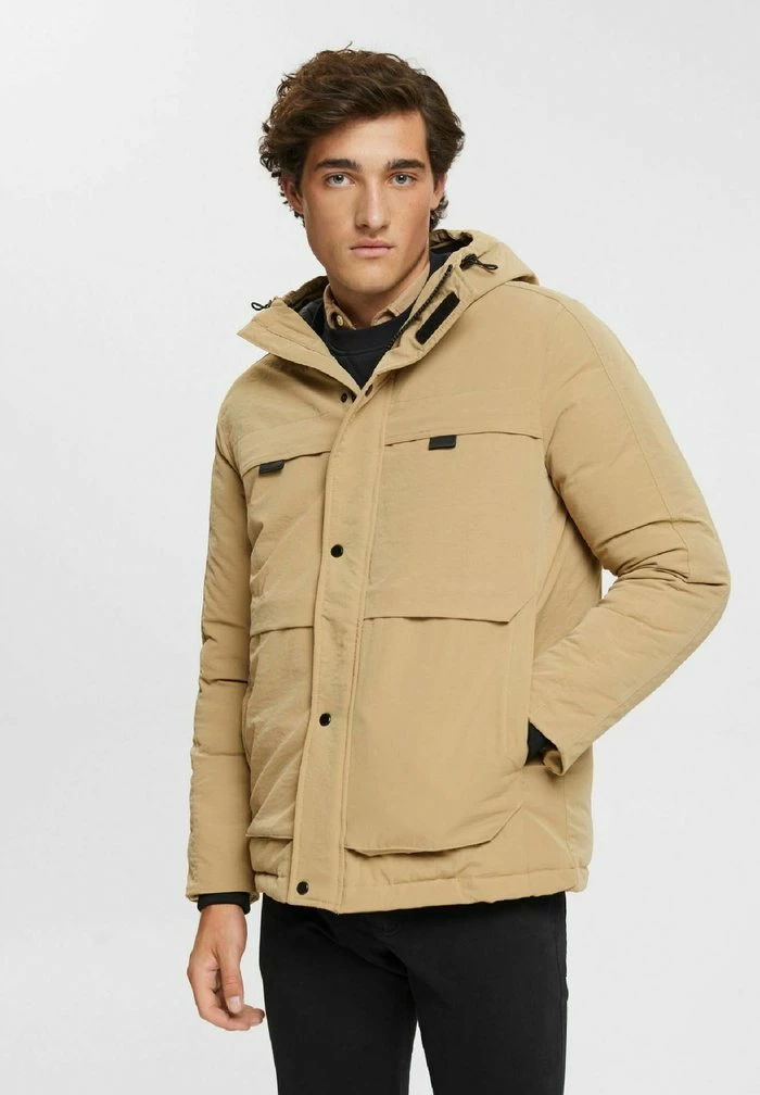 Edc By Esprit OUTDOOR - Winter Jacket - Khaki Beige 1 Edc By Esprit OUTDOOR - Winter Jacket - Khaki Beige
