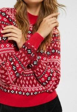 Edc By Esprit JACQUARD - Jumper - Dark Red -edc by Esprit Shop b117cf2f2a00499698cf3e3c1f5ab0ba