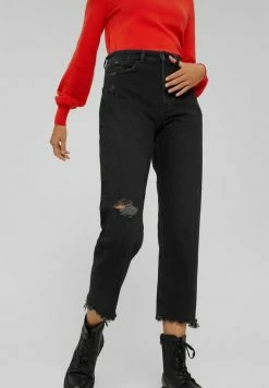 Edc By Esprit Straight Leg Jeans - Black Dark Wash