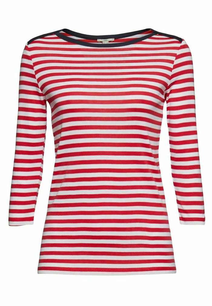 Edc By Esprit STRIPED SLEEVE TEE - Long Sleeved Top - Red 5 Edc By Esprit STRIPED SLEEVE TEE - Long Sleeved Top - Red - Image 5