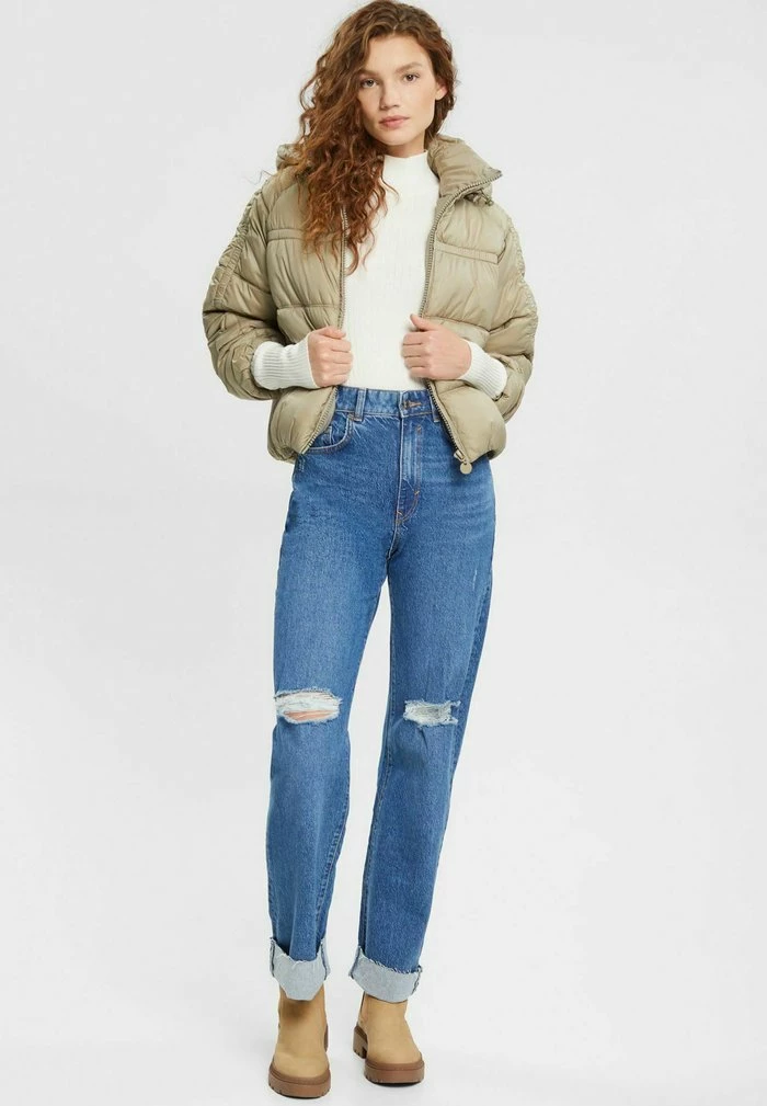 Edc By Esprit CROPPUFFER - Winter Jacket - Pale Khaki 2 Edc By Esprit CROPPUFFER - Winter Jacket - Pale Khaki - Image 2