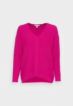 Edc By Esprit V-NECK STRUCTURE SWEATER - Jumper - Pink Fuchsia 8 Edc By Esprit V-NECK STRUCTURE SWEATER - Jumper - Pink Fuchsia -edc by Esprit Shop b40d6c44e00e4e0b8855db202eb0b3e2