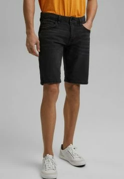 Edc By Esprit Denim Shorts - Black Dark Washed