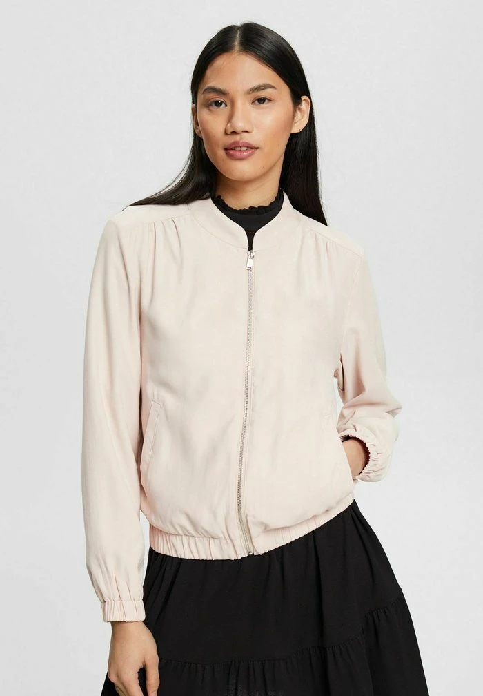 Edc By Esprit UNGEFÜTTERTE - Bomber Jacket - Dusty Nude 1 Edc By Esprit UNGEFÜTTERTE - Bomber Jacket - Dusty Nude