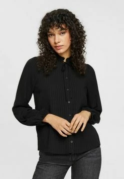 Edc By Esprit FRILL - Button-down Blouse - Black