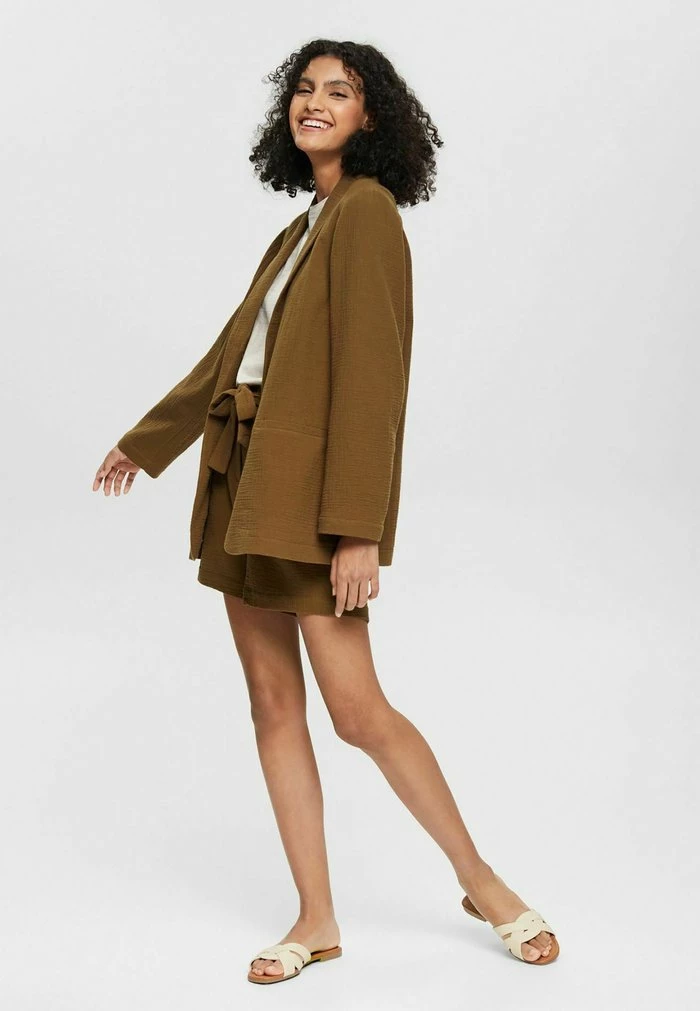 Edc By Esprit Blazer - Khaki Green 2 Edc By Esprit Blazer - Khaki Green - Image 2