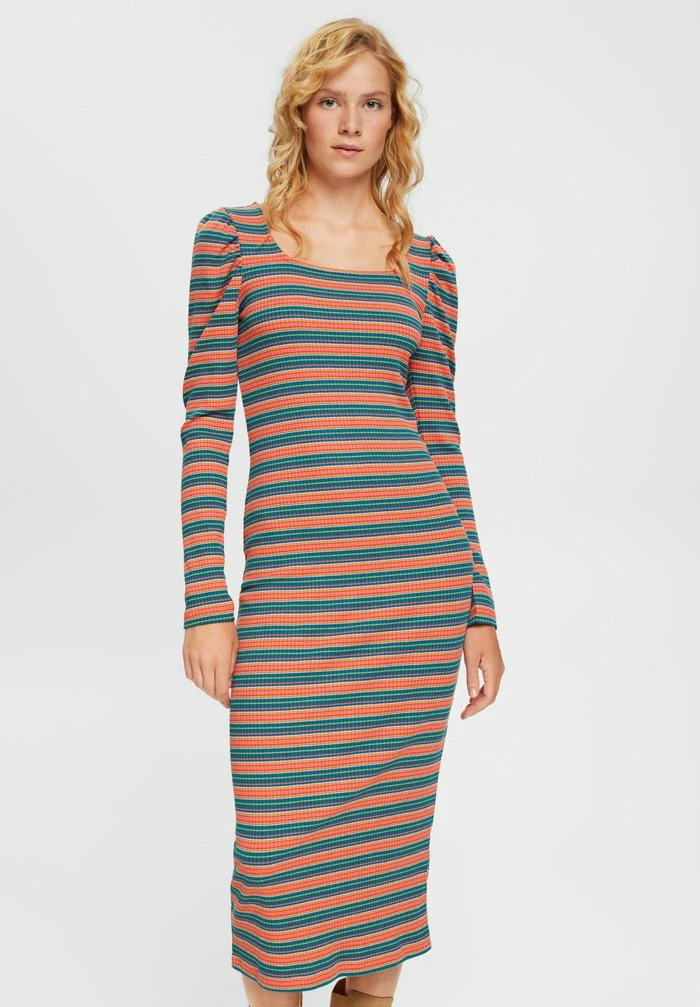 Edc By Esprit VOL SLEEVE - Shift Dress - Coral 1 Edc By Esprit VOL SLEEVE - Shift Dress - Coral