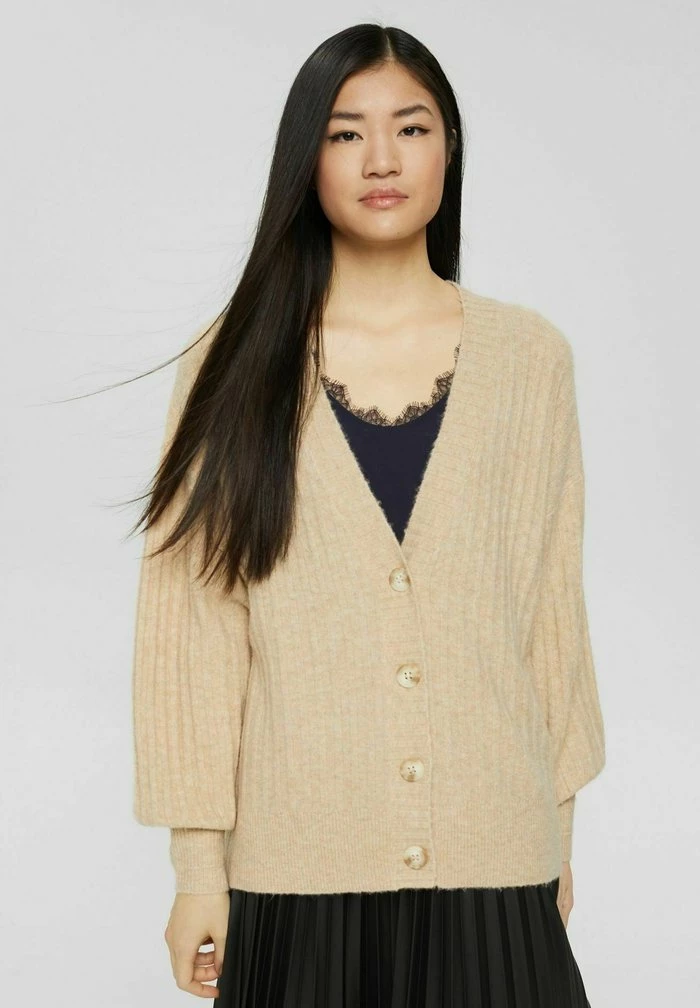 Edc By Esprit Cardigan - Sand 1 Edc By Esprit Cardigan - Sand