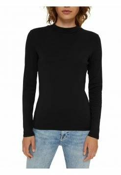 Edc By Esprit FULL NEEDLE MOCK NECK LONG SLEEVE - Long Sleeved Top - Black