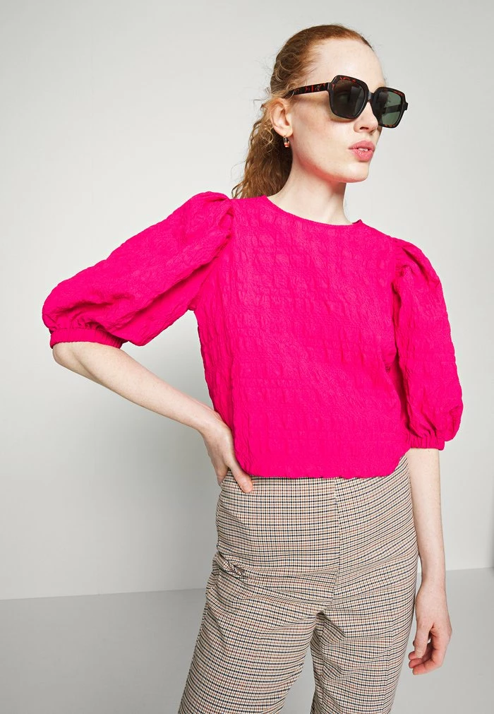 Edc By Esprit PUFFY BLOUSE - Print T-shirt - Pink Fuchsia 4 Edc By Esprit PUFFY BLOUSE - Print T-shirt - Pink Fuchsia - Image 4