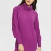 Edc By Esprit WIDE NECK DRESS - Jumper Dress - Violet