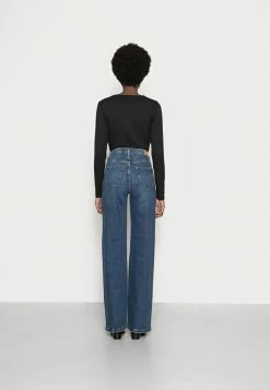 Edc By Esprit WIDE LEG - Flared Jeans - Blue Dark Wash -edc by Esprit Shop ba5ecb894e594ad4a4faca61e126e80c