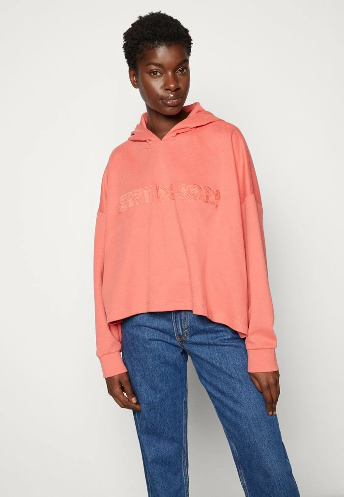 Edc By Esprit OVERSIZED HOODIE - Hoodie - Coral 4 Edc By Esprit OVERSIZED HOODIE - Hoodie - Coral - Image 4