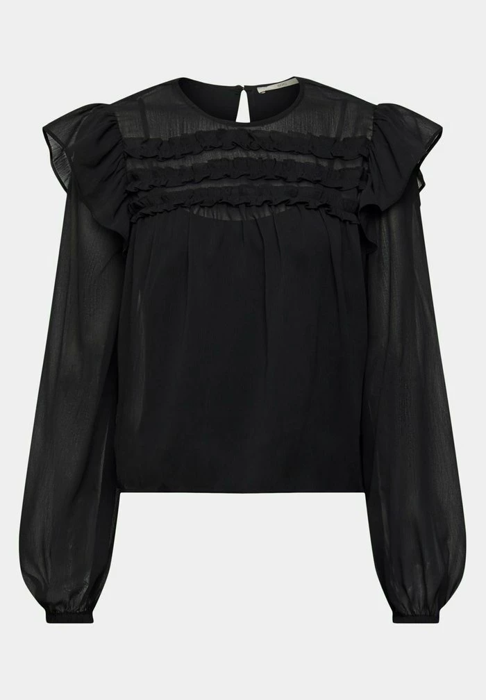 Edc By Esprit MIT RÜSCHENDETAILS - Blouse - Black 8 Edc By Esprit MIT RÜSCHENDETAILS - Blouse - Black - Image 8