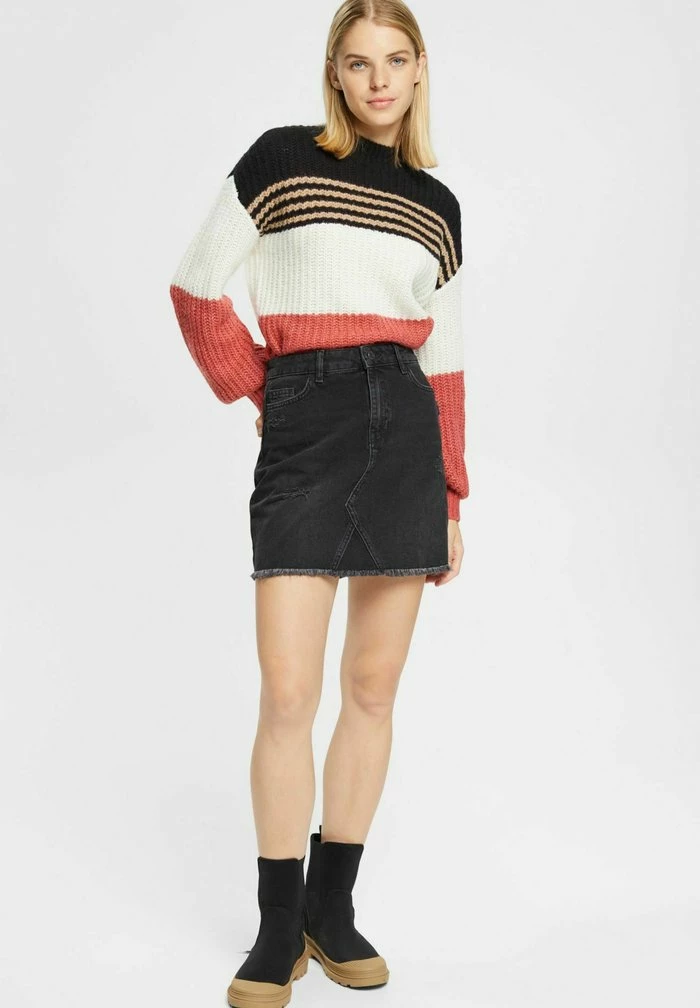 Edc By Esprit Denim Skirt - Black 2 Edc By Esprit Denim Skirt - Black - Image 2