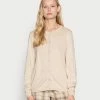 Edc By Esprit BASIC CREWNECK CARDIGAN - Cardigan - Beige