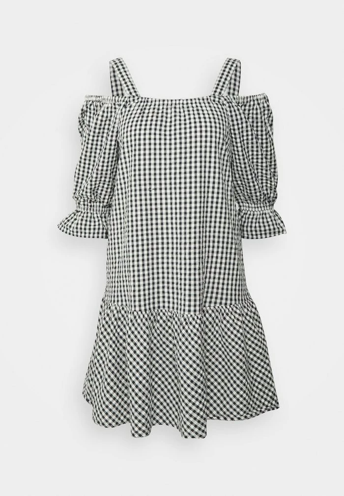 Edc By Esprit GINGHAM - Day Dress - Black 1 Edc By Esprit GINGHAM - Day Dress - Black