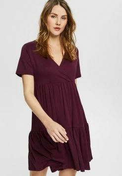 Edc By Esprit Jersey Dress - Bordeaux Red