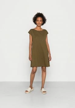 Edc By Esprit Jersey Dress - Khaki Green