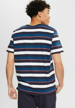 Edc By Esprit MIT STREIFENMUSTER - Print T-shirt - Navy -edc by Esprit Shop c1ca3a10f3ba47329c2867e782b08c24