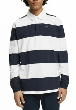 Edc By Esprit LANGÄRMELIGES - Polo Shirt - Mottled Dark Blue -edc by Esprit Shop c1ecb915a0694faaae87dd991f3f34ab