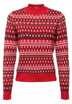 Edc By Esprit JACQUARD - Jumper - Dark Red -edc by Esprit Shop c277a2100be040d2b7a23d21229d9392