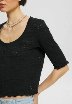 Edc By Esprit MIT KNOPFLEISTE - Blouse - Black -edc by Esprit Shop c27d81483fa94901af48355fd4d4448c