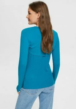 Edc By Esprit LONGSLEEVE - Long Sleeved Top - Teal Blue -edc by Esprit Shop c33ad5d8617248598cea7a78d94b0e13