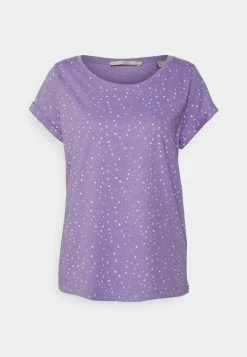 Edc By Esprit SLUB ROUND NECK WITH - Print T-shirt - Lilac -edc by Esprit Shop c3c7213964fb4dadb5c7ded92f6557b9
