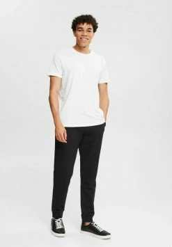 Edc By Esprit SWEATPANTS - Tracksuit Bottoms - Black -edc by Esprit Shop c3dc504516f64a04bb9201e577d017f8