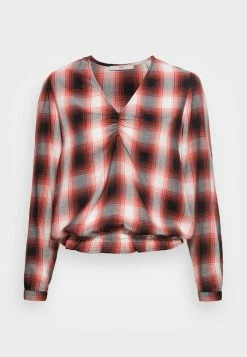 Edc By Esprit CHECK BLOUSE - Blouse - Cinnamon