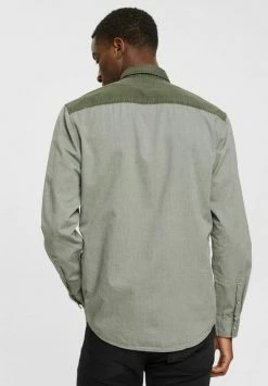 Edc By Esprit REGULAR FIT - Shirt - Dark Khaki -edc by Esprit Shop c47fde8ec6ac4f548963ba145a332b5d