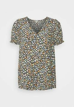 Edc By Esprit SHORT SLEEVE BLOUSE - Print T-shirt - Black
