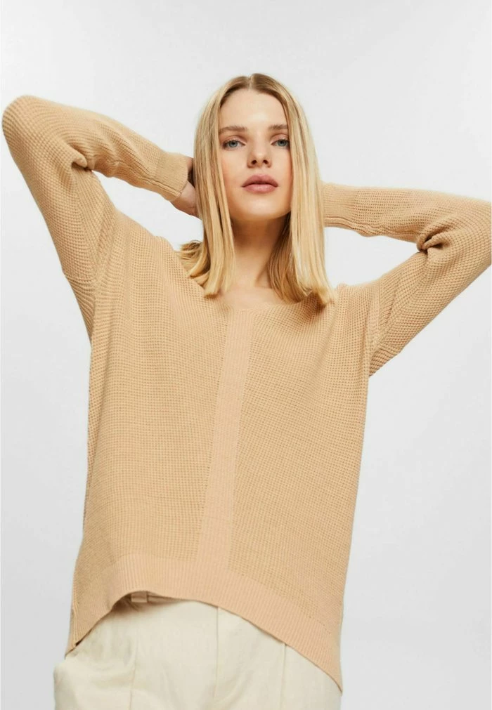 Edc By Esprit MIT V-AUSSCHNITT - Jumper - Cream Beige 5 Edc By Esprit MIT V-AUSSCHNITT - Jumper - Cream Beige - Image 5