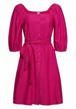 Edc By Esprit MIT KNOPFLEISTE - Shirt Dress - Pink Fuchsia -edc by Esprit Shop c6ce7ae6976242cd9d7183dc0f196db0
