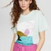 Edc By Esprit Print T-shirt - Pastel Green