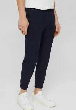 Edc By Esprit MIT ZIPPERTASCHEN - Cargo Trousers - Navy