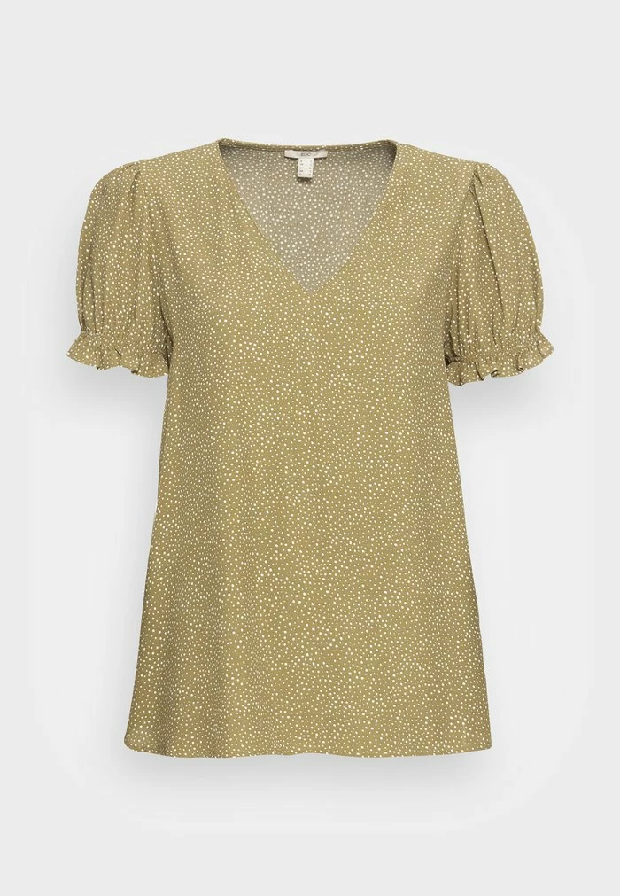 Edc By Esprit SHORT SLEEVE BLOUSE - Print T-shirt - Leaf Green 4 Edc By Esprit SHORT SLEEVE BLOUSE - Print T-shirt - Leaf Green - Image 4