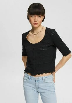 Edc By Esprit MIT KNOPFLEISTE - Blouse - Black
