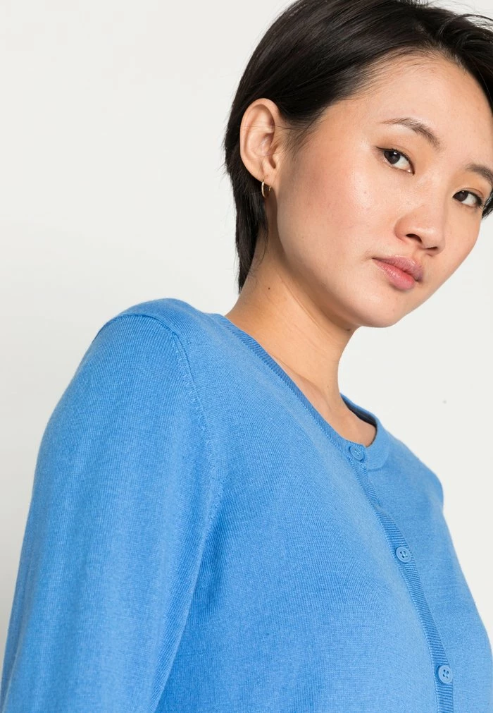 Edc By Esprit BASIC CREWNECK CARDIGAN - Cardigan - Blue 5 Edc By Esprit BASIC CREWNECK CARDIGAN - Cardigan - Blue - Image 5